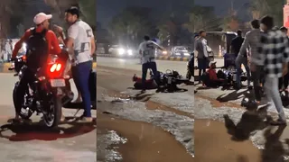 Father Abuses And Beats Biker For Saying Hello; Internet Is Sorry For Crying Daughter Asking Him To Stop